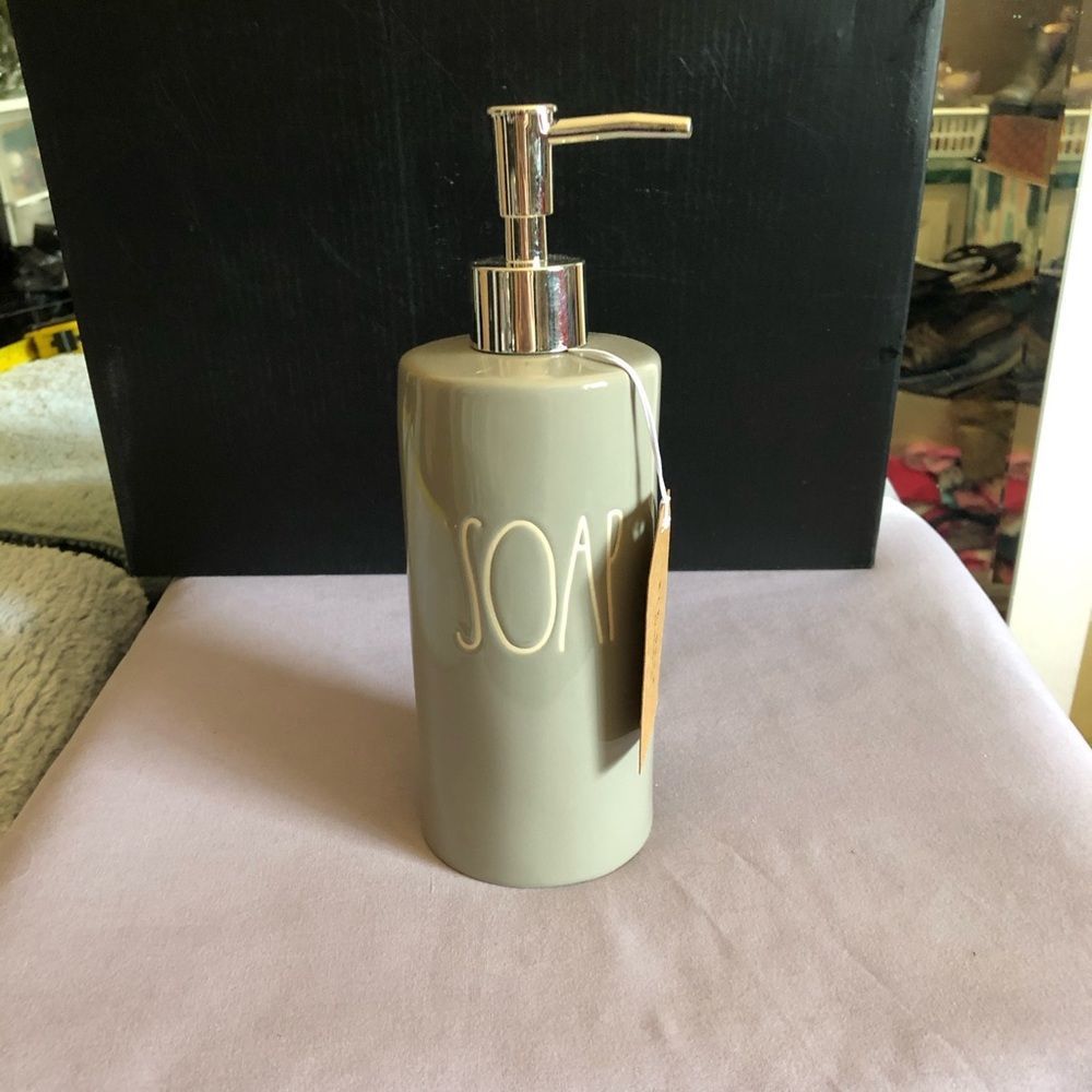 Rae Dunn Soap dispenser grey